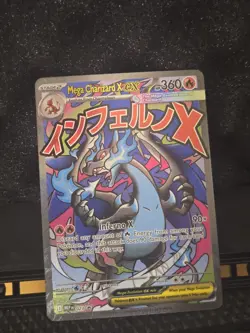 Pokemon Card PHANTASMAL FLAMES MEGA CHARIZARD X EX 023 ENG BLACK STAR PROMO - Image 2