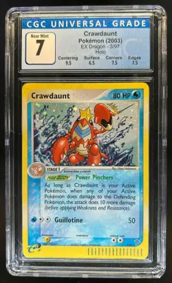 2003 Pokemon EX Dragon Crawdaunt Holo #3/97 CGC 7 - Image 1