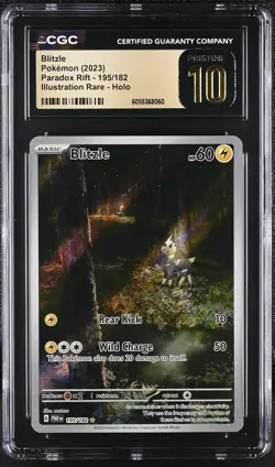 BLITZLE Paradox Rift Illustration Rare #195 CGC Pristine 10 Pokemon - Image 1