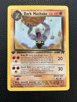 Team Rocket Pokemon TCG Dark Machoke 40/82 - 1ST EDITION - Image 1