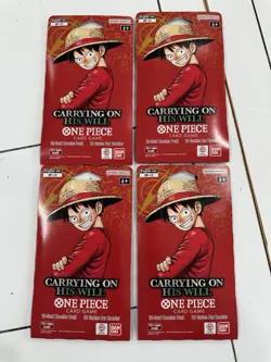 One Piece OP-13 Carrying On His Will Sleeved Booster Packs - (LOT OF 4) - Sealed - Image 1