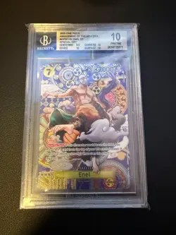 2023 ONE PIECE AWAKENING OF THE NEW ERA #OP05-100 ENEL ALTERNATE ART SP BGS 10 - Image 1