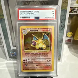 1999 POKEMON BASE SET UNLIMITED #4 CHARIZARD-HOLO PSA 5 - Image 2