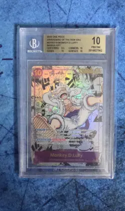 2023 ONE PIECE OP05 AWAKENING OF THE NEW ERA op05-119 MONKEY.D.LUFFY BGS 10 - Image 1