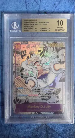 2023 ONE PIECE OP05 AWAKENING OF THE NEW ERA op05-119 MONKEY.D.LUFFY BGS 10 - Image 2