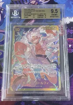Monkey D Luffy OP05-119 Awakening of the New Era SEC JPN One Piece Foil BGS 9.5 - Image 1