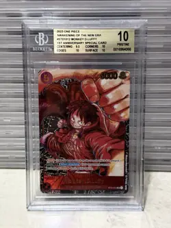 2023 ONE PIECE OP05-AWAKENING OF THE NEW ERA 1ST ANV #012 MONKEY D. LUFFY BGS 10 - Image 1