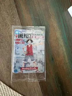 RARE One Piece Monkey D. Luffy US College Basketball Promo Card RUTGERS SEALED - Image 1
