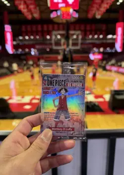 One Piece Monkey D. Luffy College Basketball SEALED Promo Card & Poster RUTGERS - Image 2