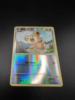 Teddiursa 65/95 Pokemon Unleashed HS Reverse Holo Common Card - Image 1