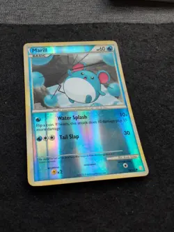 Marill 74/123 2010 HeartGold & SoulSilver Pokemon Card Reverse Holo Common - Image 2