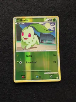 Chikorita 59/123 2010 HeartGold SoulSilver Pokemon Card TCG Reverse Holo - Image 1