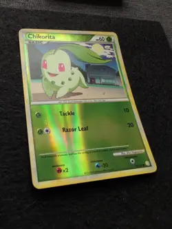 Chikorita 59/123 2010 HeartGold SoulSilver Pokemon Card TCG Reverse Holo - Image 3