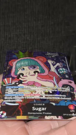 One Piece Sugar OP10-003 Parallel Alt Art Leader Royal Blood Card Game - Image 3