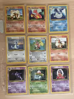 Pokemon Base Set Unlimited 82 Card Lot - Image 1