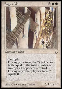 1x Angry Mob The Dark MtG Magic White Uncommon 1 x1 Card Cards - Image 1