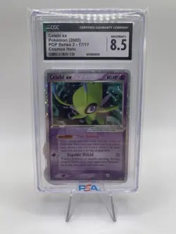 2005 CGC 8.5 Pokemon Pop Series 2 Celebi EX 17/17 Holo 22 (SWIRL!) PSA 9 - Image 1