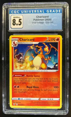 2020 Pokemon SWSH Vivid Voltage Charizard #025/185 CGC 8.5 - Image 1