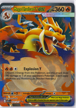Pokemon Mega Charizard ex NEW ASC Ascended Heros 022/217 NM Card SHIPS TODAY - Image 1
