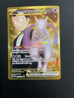 Pokemon Mewtwo EX TCG Hyper Rare Card Team Rockets 240/182 Destined Rivals - Image 1