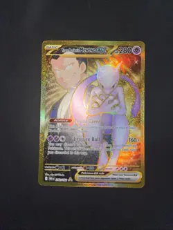 Pokemon Mewtwo EX TCG Hyper Rare Card Team Rockets 240/182 Destined Rivals - Image 2