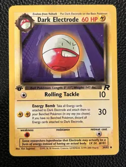 Pokemon Dark Electrode 34/82 Team Rocket Regular Uncommon 1st Edition - Image 1