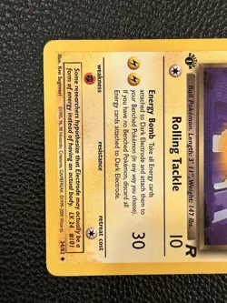 Pokemon Dark Electrode 34/82 Team Rocket Regular Uncommon 1st Edition - Image 3