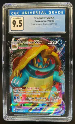 2020 Pokemon SWSH Champion's Path Drednaw VMAX Holo #015/073 CGC 9.5 - Image 1