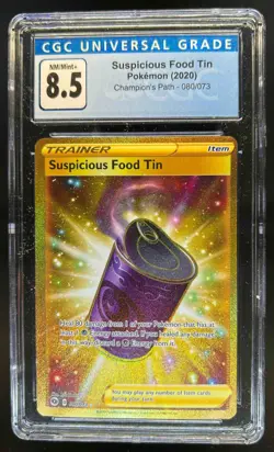 2020 Pokemon SWSH Champion's Path Suspicious Food Tin #080/073 CGC 8.5 - Image 1