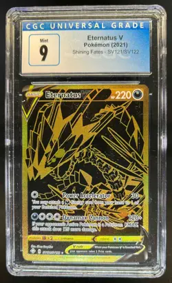 2021 Pokemon SWSH Shining Fates Eternatus V Shiny Vault #SV121/SV122 CGC 9 - Image 1