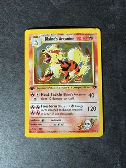 Pokemon TCG Blaine's Arcanine 1/132 Gym Challenge 1st Edition Holo - Image 1