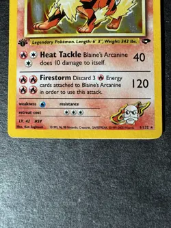Pokemon TCG Blaine's Arcanine 1/132 Gym Challenge 1st Edition Holo - Image 3
