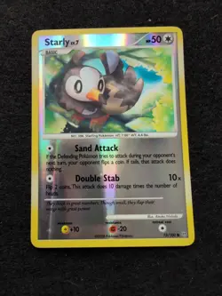 Starly - 75/100 - Reverse Holo Pokemon Stormfront LP - Image 1