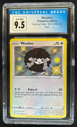 2021 Pokemon SWSH Shining Fates Wooloo Shiny Vault #SV103/SV122 CGC 9.5 - Image 1