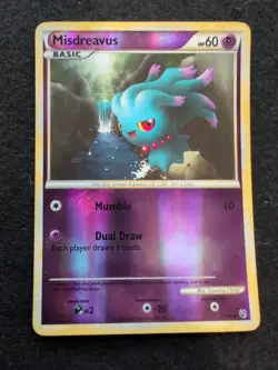Pokemon TCG Misdreavus HS-Undaunted 57/90 Reverse Holo Common - Image 1