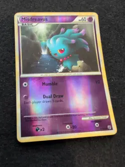 Pokemon TCG Misdreavus HS-Undaunted 57/90 Reverse Holo Common - Image 2