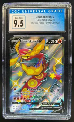 2021 Pokemon SWSH Shining Fates Centiskorch V Shiny Vault #SV108/SV122 CGC 9.5 - Image 1