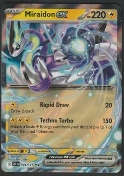Miraidon ex 079/197 Sv03: Obsidian Flames Pokemon - English Near Mint Holo - Image 1