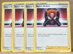 4x Pokemon TCG Boss's Orders 058/072 Shining Fates Playset - Image 1