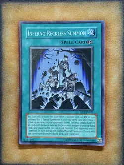Yugioh Inferno Reckless Summon DP2-EN025 Super Rare NM - Image 1