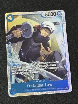 One Piece CCG Trafalgar Law Starter Deck SR Holo Card ST17-002 NM - Image 1