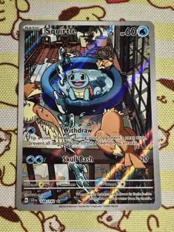 Squirtle - 148/142 - Illustration Rare - Stellar Crown - Pokemon Card - NM/M - Image 1