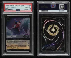 2024 Disney Lorcana Ursula's Return 4 Foil Rare Mickey Mouse #187 PSA 10 - Image 3