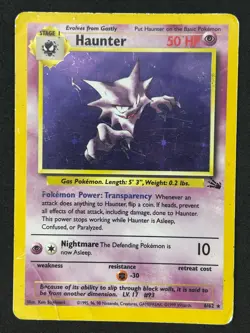 Pokemon TCG Haunter Fossil 1999 Unlimited Holo Rare Card 6/62 Vintage ⭐HP⭐ - Image 1
