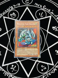 Yu-Gi-Oh! Blue Eyes Toon Dragon MRL-000 Secret Rare 1st edition LP Asian English - Image 2