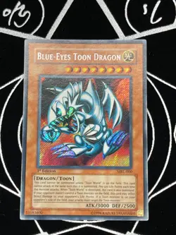 Yu-Gi-Oh! Blue Eyes Toon Dragon MRL-000 Secret Rare 1st edition LP Asian English - Image 3
