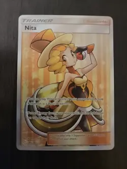 Pokemon Nita Full Art Trainer Sm-Team Up Holo Card 180/181 NM - Image 1
