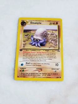 Omanyte 60/75 Pokemon Card - Neo Discovery - 1st Edition NM - Image 1