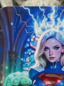 1/1 Only 1 Made Supergirl Blue Outfit Wedding Roses Southern Customs Waifu Card - Image 2
