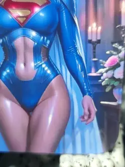 1/1 Only 1 Made Supergirl Blue Outfit Wedding Roses Southern Customs Waifu Card - Image 4